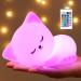 Night light children night light baby Kawaii decoration 16 colors nursing light dimmable USB rechargeable baby room cat