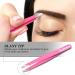 Professional Slanted Tweezer for Facial Hair - Stainless Steel Precision Tweezers for Ingrown Hair (Pink) - For Women & Men - Buy Online on GoSupps.com