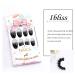 Ibliss Glossy Press on Nails - Long Full Cover False Nails for Women - Black Gradient Acrylic Oval Nails - 24PCS - Buy Online on GoSupps.com