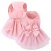 Asenku dog dress pet wedding dress princess lace puppy birthday party outfit formal clothing girl for small medium dog cats light pink xs xs light pink