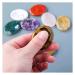 Thumb Worry Stone for Anxiety Natural Crystals Pink Crystal Amethyst Tiger Eye for Stress Relief Meditation(Unakite) - Buy Online on GoSupps.com
