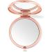 Personalized Rose Gold Maverton Double Make-Up Mirror - Round Pocket & Travel Mirror for Women - Engraved Gift | Regular + Magnification - Buy Online on GoSupps.com