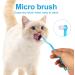 2pcs Dual Sided Cats & Dogs Toothbrushes Kitten Puppy Toothbrush Pet Teeth Cleaning Brush with Micro Brush Head & Curved Handle Cat Dental Care Supplies to Reduce Plaque Tartar Formation - Buy Online on GoSupps.com