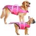 Dog Life Jacket - Mermaid Hot Pink, Portable Dog Swimming Jacket Vest, Lifesaver Vests with Rescue Handle for Small Medium and Large Dogs, Pet Safety Swimsuit Preserver for Swimming, Beach Boating(L) L Mermaid Hot Pink