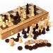 Chess Set 2 in 1 Portable Chess Set and Checkers Classic with Folding Wooden Chessboard and Storage Slots Board Game (Size : 42cm) (42cm) - Buy Online on GoSupps.com