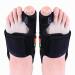 Keenso Hallux Valgus correction 1 pair of adjustable bale toe correction foot pain relief toe separator day night support foot protection rail for men and women (black)