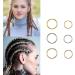 Metal braid rings braid rings hair accessories braid ring set 3 colours and 2 sizes for weaving decorative hair 180 pieces Tokaneit - Buy Online on GoSupps.com