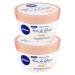 NIVEA Nivea Cherry Blossom Souffl Moisturizing Body Cream Light and Soft Texture with Jojoba Oil Pearls Smooth and Velvety Skin Effect 2 x 200ml Jars