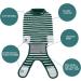 XXL Dog Surgery Recovery Suit - Breathable Postoperative Vest for Puppies | Medical Clothing & E-Collar Replacement | Ruff Green Stripe - Buy Online on GoSupps.com