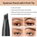 Eyebrow Pencil With 4 Fork Tip 4 Fork Tip 3D Microblading Magic Eyebrow Pencil Waterproof Magic Microblading Eyebrow Pencil Eye Brown Makeup Long Lasting Eyebrow Pencil Stay On All Day(Gray) - Buy Online on GoSupps.com
