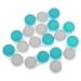 10 x Contact lens storage cases with L and R caps (blue)