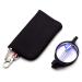 Lanomi mini reading glasses around women men blue light filter reading aid compact foldable visual aid small glasses with pocket etui black 2.0 x