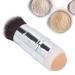 2 in 1 Face Roller Telescopic Makeup Brush Reusable Double Head Volcanic Oil Absorber Setting Powder Brush for Daily Skin Care Use(Blue)
