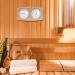 Flexman 2 in 1 Sauna Thermometer & Hygrometer - Wooden Double Digit Temperature & Moisture Monitor for Sauna Decoration - International Shipping Available - Buy Online on GoSupps.com