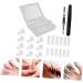 FRCOLOR 1 Set Nail set artificial false nails DIY manicure kit long fake nails Manicure Grinding Strip finger extension clip acrylic nail forms nail kits crystal clip white shaping plastic - Buy Online on GoSupps.com