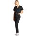 Dagacci Scrubs Medical Uniform Set - Women and Men Scrubs Top and Pants - Medium Black - Buy Online on GoSupps.com