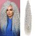 Deep twist crochet hair water shaft twist hair bundle synthetic curly braided hairstyle hair extension ombre kinky curl braided hair part 26 inch 3 packs 26inch silver/gray