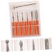 Lurrose 1Set grinding head set Handpiece File manicure pedicure drill bits Trimmer Polish acrylic remover cuticle drill bit to rotate Tungsten steel Polishing file nail - Buy Online on GoSupps.com