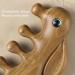 Rabbit-Shaped Wooden Massage Comb for Scalp & Hair Growth | Natural Sandal Wood Head Massage Device - Buy Online on GoSupps.com