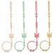 4pcs Baby Dummy Clips Adjustable Silicone Pacifier Clips Non-Slip Pacifier Anti-fall Chain for Pacifier Baby Teething Toys