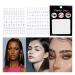 Wosois Crystal Face Rhinestones Stickers White Star Gems Butterfly Self-adhesive Tattoo Sticker for Women and Girls(3Pcs)