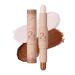 2in1 Highlights and Contour Sticks Highlight & Contour Bronzer Contour Stick cool tone contour Long Lasting & Waterproof Contour Sticks Kit For Light Skin Face Makeup (Light Beige + Light Brown)