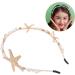 CRILSTYLEO 1pc Fashion Hair Hoop Headband Bridal Hair Sea Star Hair Hoop Hair Pearl - Buy Online on GoSupps.com