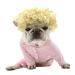 Funny dog wig cat role play wig Halloween Christmas parties firm for pets wig small medium and large dogs wig (golden hair)