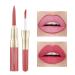 Double-Ended Lipstick Lip Liner Set | Long-Lasting, High-Pigment Nude Lip Makeup - Buy Online on GoSupps.com