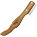Schecker Ergonomic Underwool Top Hair Trim Knife - Hardened Stainless Steel Cherry Wood Handle Medium Tooth - Ideal for Precision Grooming - Buy Online on GoSupps.com