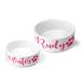 Personalised Pet Bowls Dog Bowl Cat Bowl Rabbit Animal Food Water Treat Mrs Hinch (Small Bowl (500ml) Baby Pink) Small Bowl ( 500ml ) Baby Pink