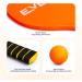 Everich Toy Beach Paddle Ball Game Set for Kids & Adults - Wooden Rackets for Indoor & Outdoor Fun, Includes 2 Paddles, 2 Balls, 4 Birdies - Yellow & Orange - Buy Online on GoSupps.com