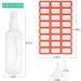 HTHL 4 PCS Set 100ML Spray Bottles Plastic Transparent Mist Spray Bottles with 2 Funnels and 1 Sheet Label Empty Travel Atomiser Refillable Liquid Containers for Perfume Cosmetic and Liquids Clear - Buy Online on GoSupps.com