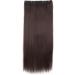 MapofBeauty 23" Long Straight Clip in Hair Extensions Hairpieces (Dark Brown) - Buy Online on GoSupps.com