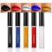 GL-Turelifes 4 Pcs Matte Lip Gloss Kit White Black Red Purple Lipstick Set Waterproof Non-stick cup non-fading Liquid Lipstick for Cosplay Halloween Makeup (Set 02)