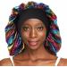 Satin Black Extra Large Bonnet Caps for Women and Girls - Pack of 2 - Buy Online on GoSupps.com