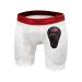 Youper Boys Youth Padded Sliding Shorts with Soft Protective Athletic Cup for Baseball, Football, Lacrosse White Red Small