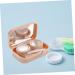 Solustrie Colored Contact Lens Case - 3 Pack Cosmetic Container for Travel - Compact & Stylish 6.20x4.20x2.20cm - Buy Online on GoSupps.com