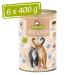 Granapet Delicatessen calf wet food for cats food without cereals & without sugar additives cat food with high meat content & high -quality oils 6 x 400 g calf pure 400 g (6 Pack)