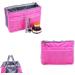 Yueming Handbags Organizer - Expandable Pocket & Cosmetic Organizer for Women | 13 Bags Zipper Liner Pouch for Travel & Diaper Bags | Rose Color (28x16.5x8.5cm) - Buy Online on GoSupps.com