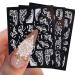 5D Embossed French Pattern Roses White Nail Art Stickers - 8 Sheets - Buy Online on GoSupps.com