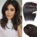 Hairpiece for Thinning Hair for Women One Piece Hairpiece with Bangs Clip in Human Hair Natural Color 12x13cm 35cm