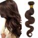 SEGO Brazilian Human Hair Bundles Body Wave Weave Virgin Extensions 100% Unprocessed Brazilian Dark Brown 12"-1 Bundle