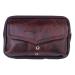 ETHZZLE Hip Sack Mobile Phone Bag Fanny Bag for Men Cellphone Purse Storage Pouch Chest Bag Sports Man Coin Purse Leather Wallet 17.8X10X4cm Coffee