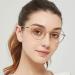 Junz Trendy Reading Glasses for Women - Large Frame Blue Light Filter Glare-Free Dioptry 0.1-3.5 Stylish Gold & Pink Options - Buy Online on GoSupps.com