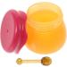 FRCOLOR Bee Balm Lip Balm Honey Pot 6G Small Lip Balm Container Refillable Cosmetic Container Empty Cream Container with Spoon Red - Buy Online on GoSupps.com