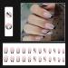 Square Black French Tip Press on Nails - 24Pcs Medium Length Full Cover Acrylic Fake Nails for Women and Girls - Buy Online on GoSupps.com