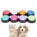 8PCS DOG TALK Approatable training number 30 seconds buzzer with recording function for dog training Dog Game Dog Puzzle Toy for Communication Learning etc. -8 colors in the set of orange