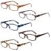 5-Pack Reading Glasses Blue Light Blocking Anti Eyestrain Computer Reading Glasses for Women and Men Readers 5 Pack Mix Color 1.5 Diopters