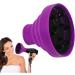 Pzuryhg Blow Dryer Vent Hood | Silicone Foldable Blow Dryer Nozzle Heat Resistant Soft Blow Dryer Accessory Multifunctional Hair Styling Supplies for Girls Purple - Buy Online on GoSupps.com